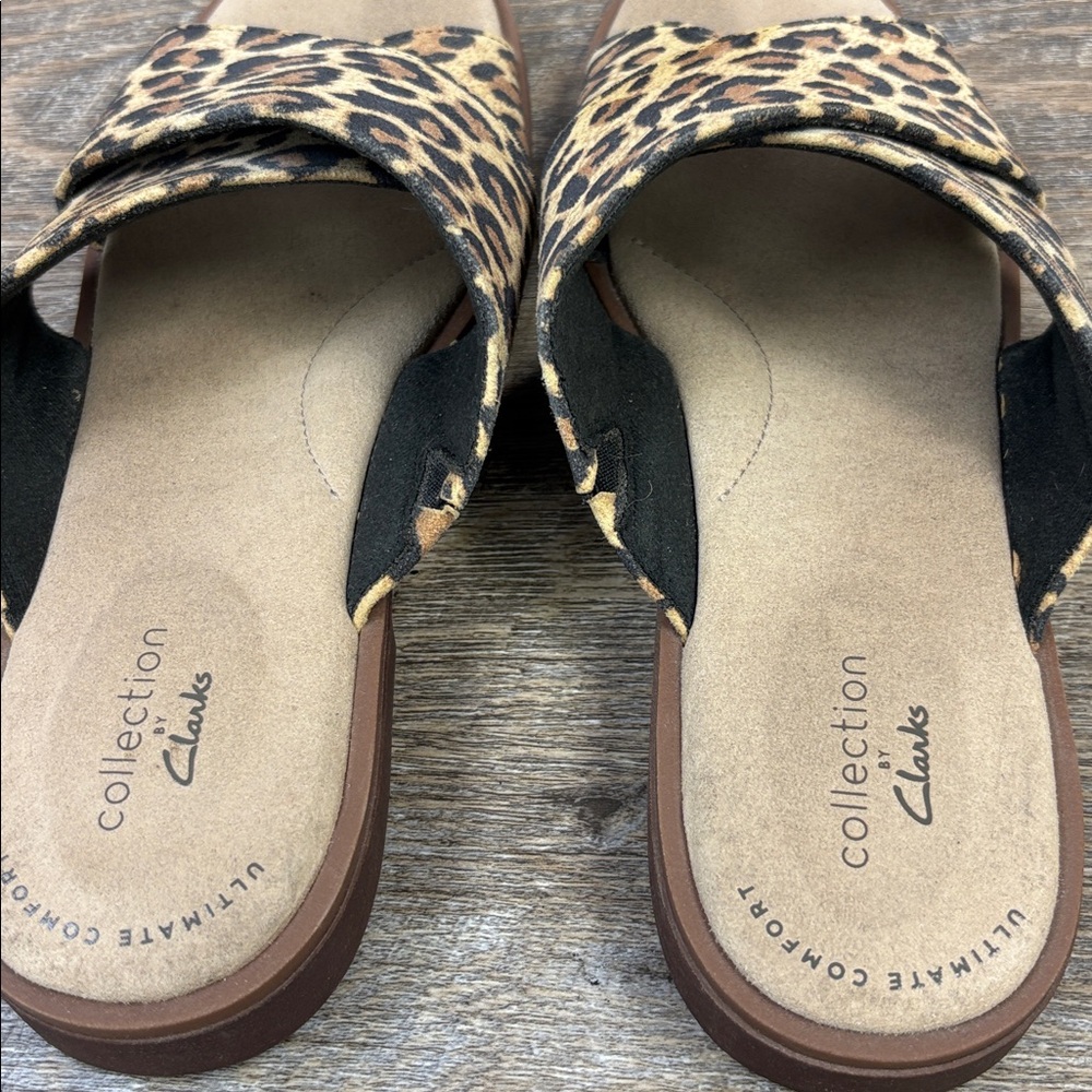 Clarks Collection Leopard Print Slide Sandals | W… - image 4
